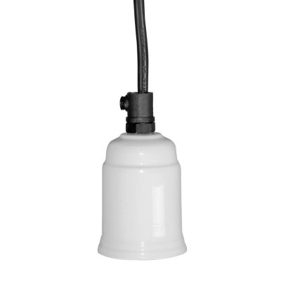 TOMMY WHITE Lampe de plafond de style rétro, finition blanc. Culot E27. Dimensions: Ø5x7,5 cm. Cable 150 cm