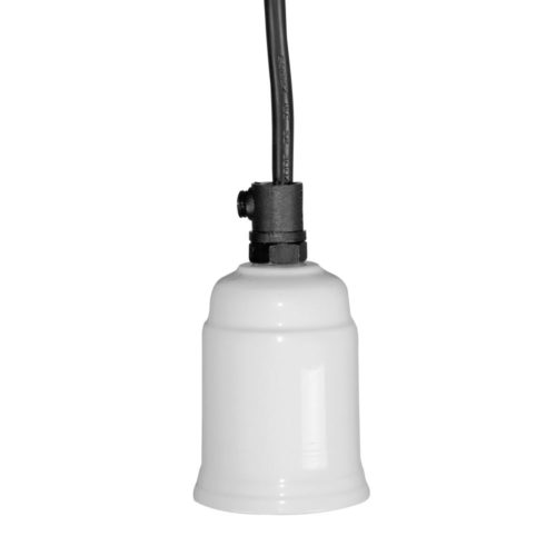 TOMMY WHITE Lampe de plafond de style rétro, finition blanc. Culot E27. Dimensions: Ø5x7,5 cm. Cable 150 cm