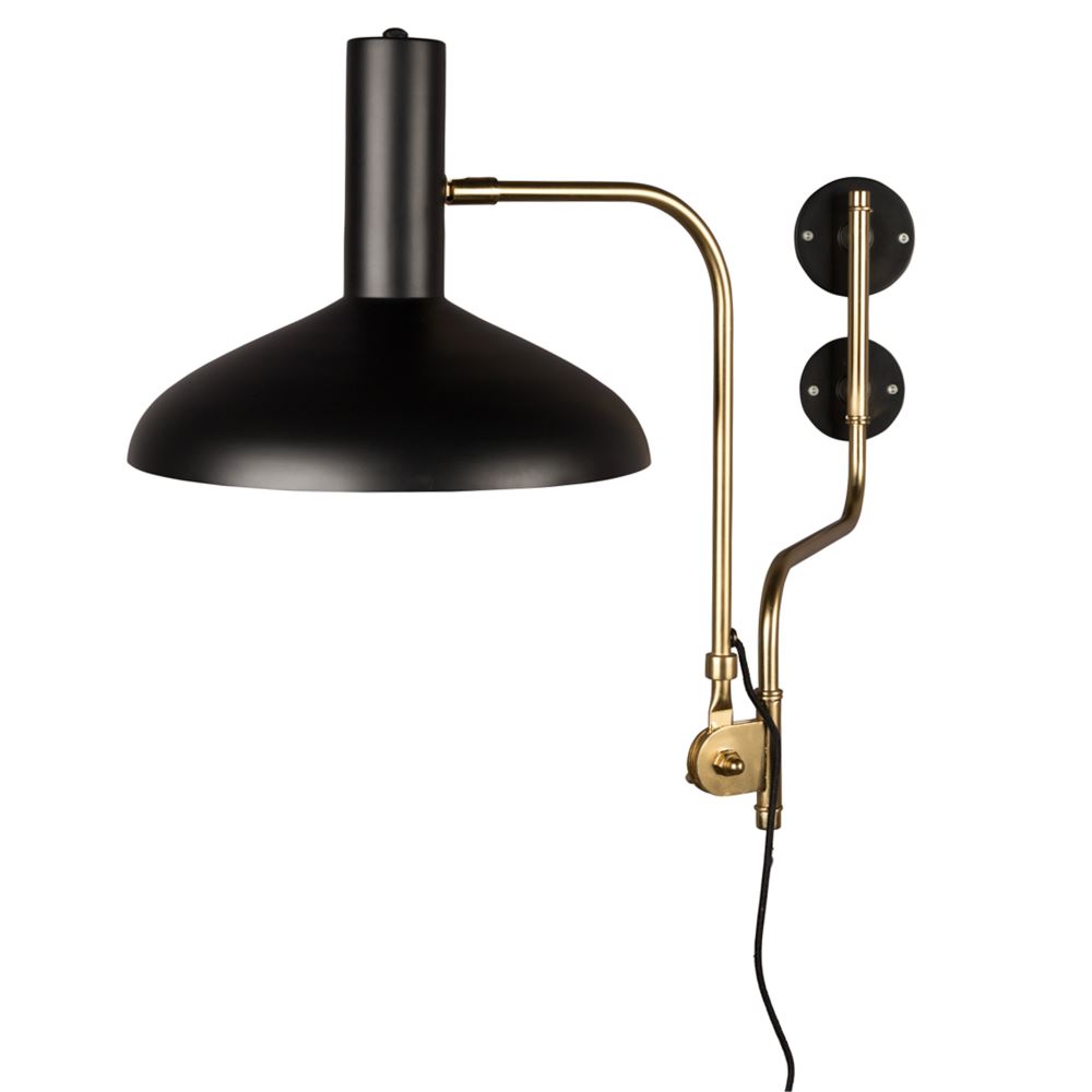 mister-wils-aplique-pared-estilo-vintage-acero-laton-tulipa-negra-devi-black APLIQUE PARED DEVI estilo Vintage. Encuéntralo en MisterWils. Más de 4000m² de exposición y almacén. 2