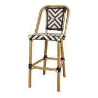 TABOURET HAUT EN MÉTAL ET EN ROTIN VENUS | Trouvez-la chez MisterWils. Plus de 4000m² d'exposition. 1