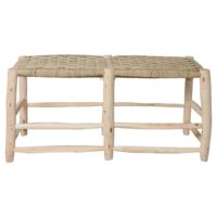 BANC EN BOIS ET FIBRES NATURELLES BELGICA ethnique | Trouvez-le chez MisterWils. Plus de 4000m² d'exposition.1