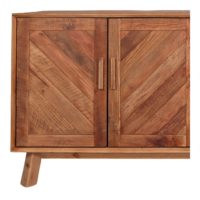 BUFFET EN BOIS DEEPER Buffet en bois de pin recyclé avec 4 portes à lattes en forme d'épis. 4