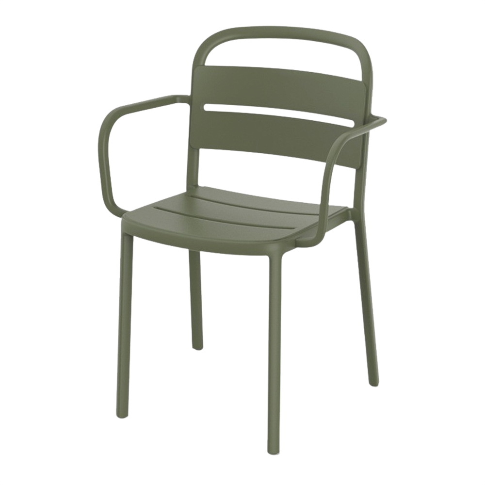 COMO ARMCHAIR Chaise empilable pour un usage intérieur ou extérieur. Structure et assise en polypropylène. Protection anti-UV. 2