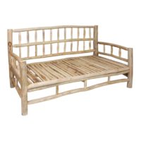 BANC EN BOIS AVEC COUSSINS PANIOL style rustique | Trouvez-la chez MisterWils. Plus de 4000m² d'exposition. 5