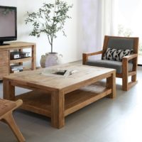 TABLE BASSE EN BOIS MAGALUF style rustique | Trouvez-la chez MisterWils. Plus de 4000m² d'exposition.2