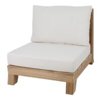 FAUTEUIL EN BOIS AVEC COUSSINS BAGUS, style rustique | Trouvez-la chez MisterWils. Plus de 4000m² d'exposition. 4