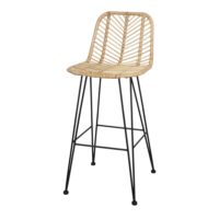 TABOURET DE CUISINE EN ROTIN MEDEA style nordique | Trouvez-la chez MisterWils. Plus de 4000m² d'exposition. 1