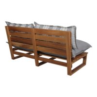BANQUETTE EN BOIS AVEC COUSSINS MONDELO méditerranéen | Trouvez-la chez MisterWils. Plus de 4000m² d'exposition. 4