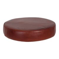 ASSISE CUIRE LISSE Assise de tabouret en cuir naturel, lisse sans motifs. 2