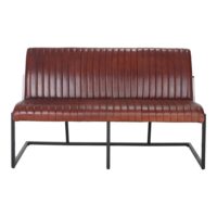 BANC EN CUIR ET EN MÉTAL BARNY style industriel | Trouvez-la chez MisterWils. Plus de 4000m² d'exposition. 1