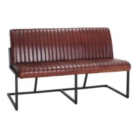 BANC EN CUIR ET EN MÉTAL BARNY style industriel | Trouvez-la chez MisterWils. Plus de 4000m² d'exposition. 2
