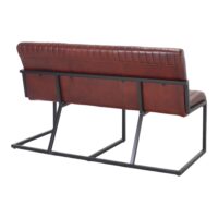 BANC EN CUIR ET EN MÉTAL BARNY style industriel | Trouvez-la chez MisterWils. Plus de 4000m² d'exposition. 4