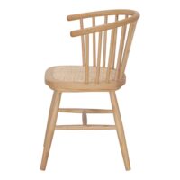 CHAISE EN BOIS ET ROTIN SHERRY de style windsor/ercol en bois de orme. Assise en rotin | Trouvez-la chez MisterWils. 3