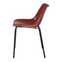 CHAISE EN MÉTAL ET EN CUIR MALI avec structure en acier | Trouvez-la chez MisterWils. Plus de 4000m² d'exposition. 3