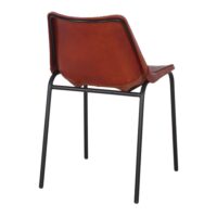 CHAISE EN MÉTAL ET EN CUIR MALI avec structure en acier | Trouvez-la chez MisterWils. Plus de 4000m² d'exposition. 4