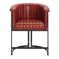 CHAISE EN CUIR STRIKE style industriel/vintage | Trouvez-la chez MisterWils. Plus de 4000m² d'exposition. 2