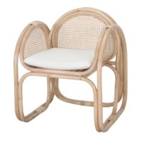 FAUTEUIL EN ROTIN NATUREL NAMARA, style Méditerranéen | Trouvez-la chez MisterWils. Plus de 4000m² d'exposition. 1