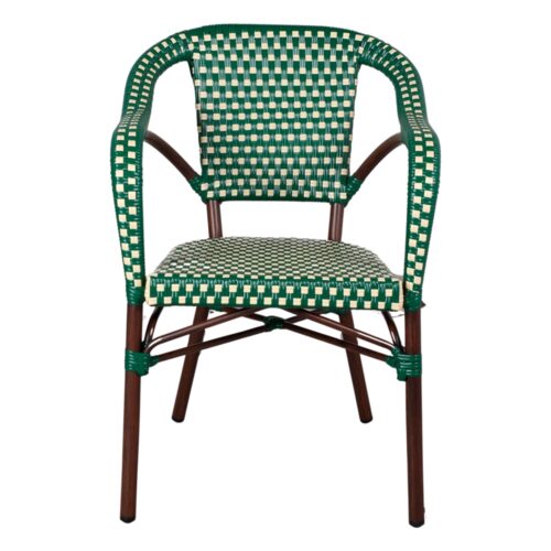 SILLA DE EXTERIOR MINARET verde frontal