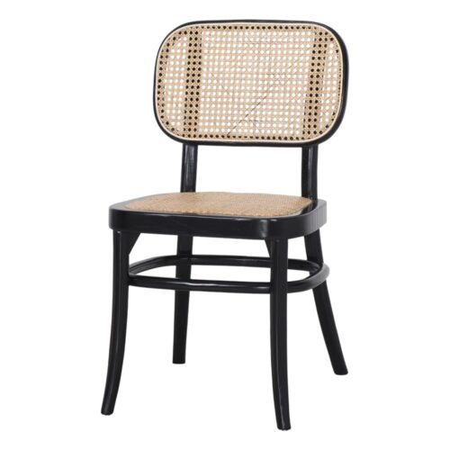 SILLA DE MADERA BIANCA de estilo Vintage negro 1