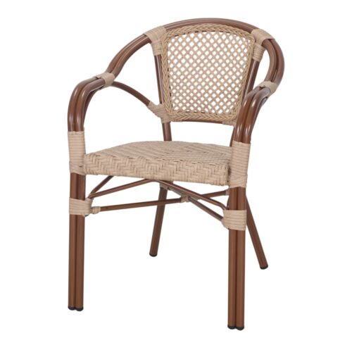 SILLA DE RATTÁN SINTÉTICO PRISMY estilo Bistró. 1