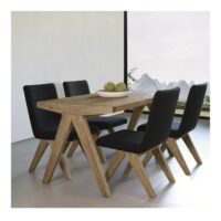 TABLE DE SALLE À MANGER EN BOIS MINADRA rustique | Trouvez-la chez MisterWils. Plus de 4000m² d'exposition.
