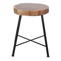 TABOURET BAS EN BOIS ET EN MÉTAL SHADE | Trouvez-la chez MisterWils. Plus de 4000m² d'exposition. 4