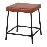 TABOURET BAS EN MÉTAL ET EN CUIR EVOLUTION style vintage | Trouvez-la chez MisterWils. Plus de 4000m² d'exposition. 1