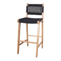 TABOURET HAUT EN BOIS ET CORDE PATSY style Rustique | Trouvez-la chez MisterWils. Plus de 4000m² d'exposition. 1