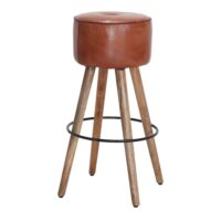 TABOURET EN CUIR COLT style industriel | Trouvez-la chez MisterWils. Plus de 4000m² d'exposition. 6