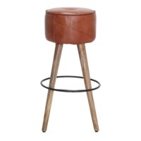 TABOURET EN CUIR COLT style industriel | Trouvez-la chez MisterWils. Plus de 4000m² d'exposition. 7