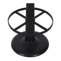 TABOURET HAUT ALEXIS de style industriel/vintage avec structure en acier et finition peinture powder coated, assise en cuir. 4