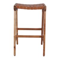 TABOURET HAUT EN BOIS ET EN SIMILICUIR GOTZO | Trouvez-la chez MisterWils. Plus de 4000m² d'exposition. 2