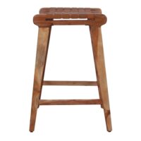TABOURET HAUT EN BOIS ET EN SIMILICUIR GOTZO | Trouvez-la chez MisterWils. Plus de 4000m² d'exposition. 3