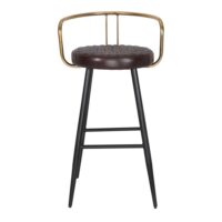 TABOURET EN CUIR ET EN MÉTAL THABO MAXI Mid Century | Trouvez-la chez MisterWils. Plus de 4000m² d'exposition. 2