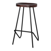 TABOURET HAUT MÉTAL ET BOIS QUINCY style industriel | Trouvez-la chez MisterWils. Plus de 4000m² d'exposition. 1