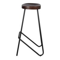TABOURET HAUT MÉTAL ET BOIS QUINCY style industriel | Trouvez-la chez MisterWils. Plus de 4000m² d'exposition. 3