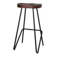 TABOURET HAUT MÉTAL ET BOIS QUINCY style industriel | Trouvez-la chez MisterWils. Plus de 4000m² d'exposition. 4