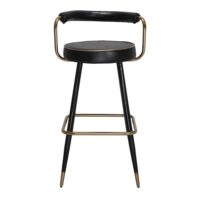 TABOURET HAUT EN MÉTAL ET CUIR GATIMBER style mid century | Trouvez-la chez MisterWils. Plus de 4000m² d'exposition. 2