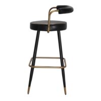 TABOURET HAUT EN MÉTAL ET CUIR GATIMBER style mid century | Trouvez-la chez MisterWils. Plus de 4000m² d'exposition. 3