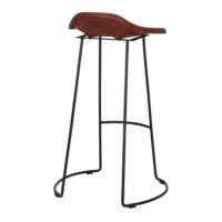 TABOURET HAUT MÉTAL ET CUIR SUSSEX de style industriel | Trouvez-la chez MisterWils. Plus de 4000m² d'exposition. 3