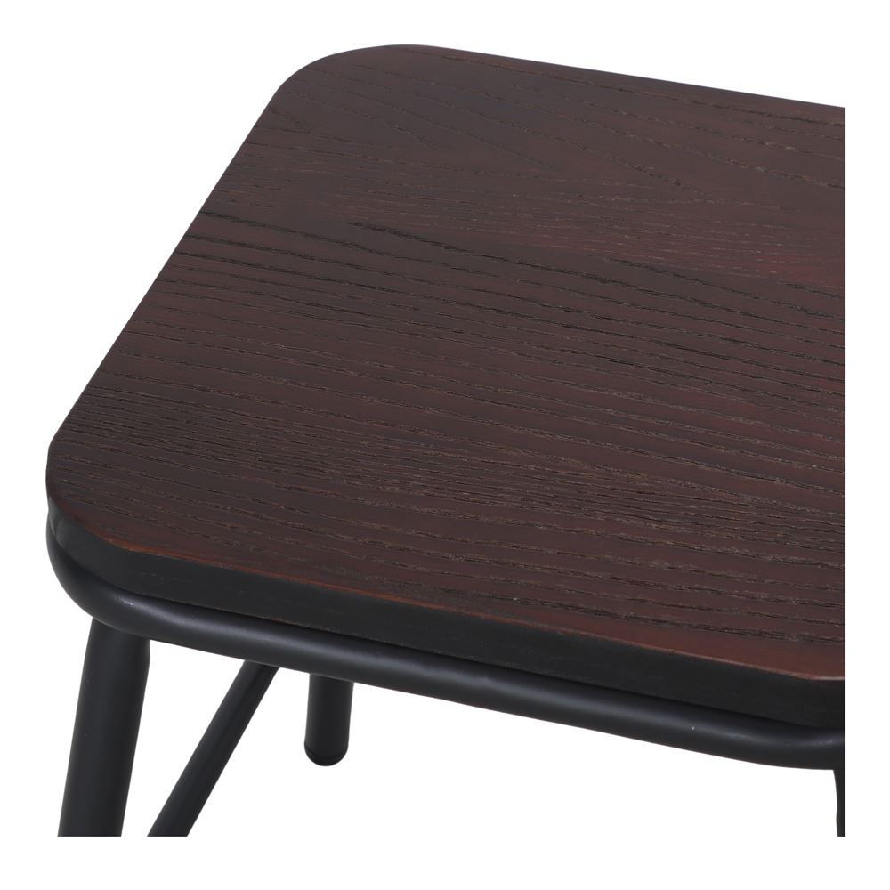 TABURETE BAJO DE METAL Y MADERA RITUAL industrial 4