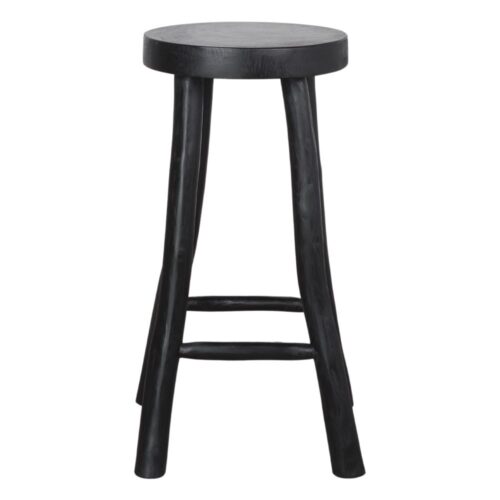 TABURETE ALTO MADERA DRIFT estilo Rústico negro 2