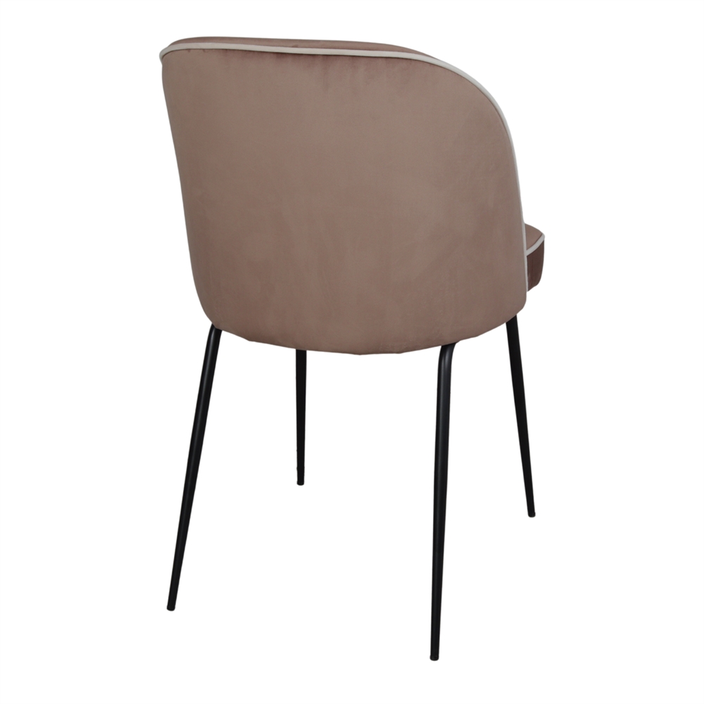 SILLA TAPIZADA ARTAKEN marrón trasera