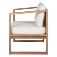 FAUTEUIL EN BOIS AVEC COUSSINS BOREL, style rustique | Trouvez-la chez MisterWils. Plus de 4000m² d'exposition. 3