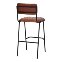 TABOURET HAUT EN CUIR RIGA, de style Industriel | Trouvez-la chez MisterWils. Plus de 4000m² d'exposition. 4