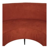 BANQUETTE COURBE TAPISSÉE ELISEA style MidCentury | Trouvez-la chez MisterWils. Plus de 4000m² d'exposition. 4
