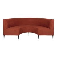 BANQUETTE COURBE TAPISSÉE ELISEA style MidCentury | Trouvez-la chez MisterWils. Plus de 4000m² d'exposition. 1