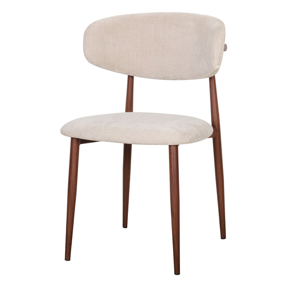 SILLA TAPIZADA LETICE estilo Contemporáneo. marfil 1