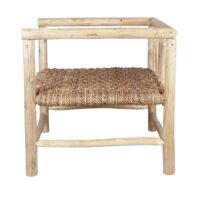 FAUTEUIL EN BOIS ET EN FIBRES NATURELLES VALENTINO | Trouvez-la chez MisterWils. Plus de 4000m² d'exposition. 2