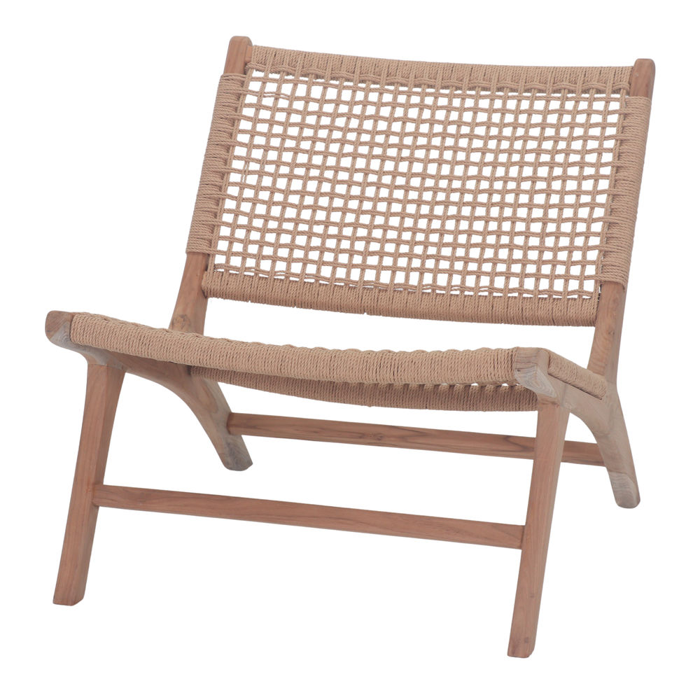 FAUTEUIL EN BOIS THORNE type lounge